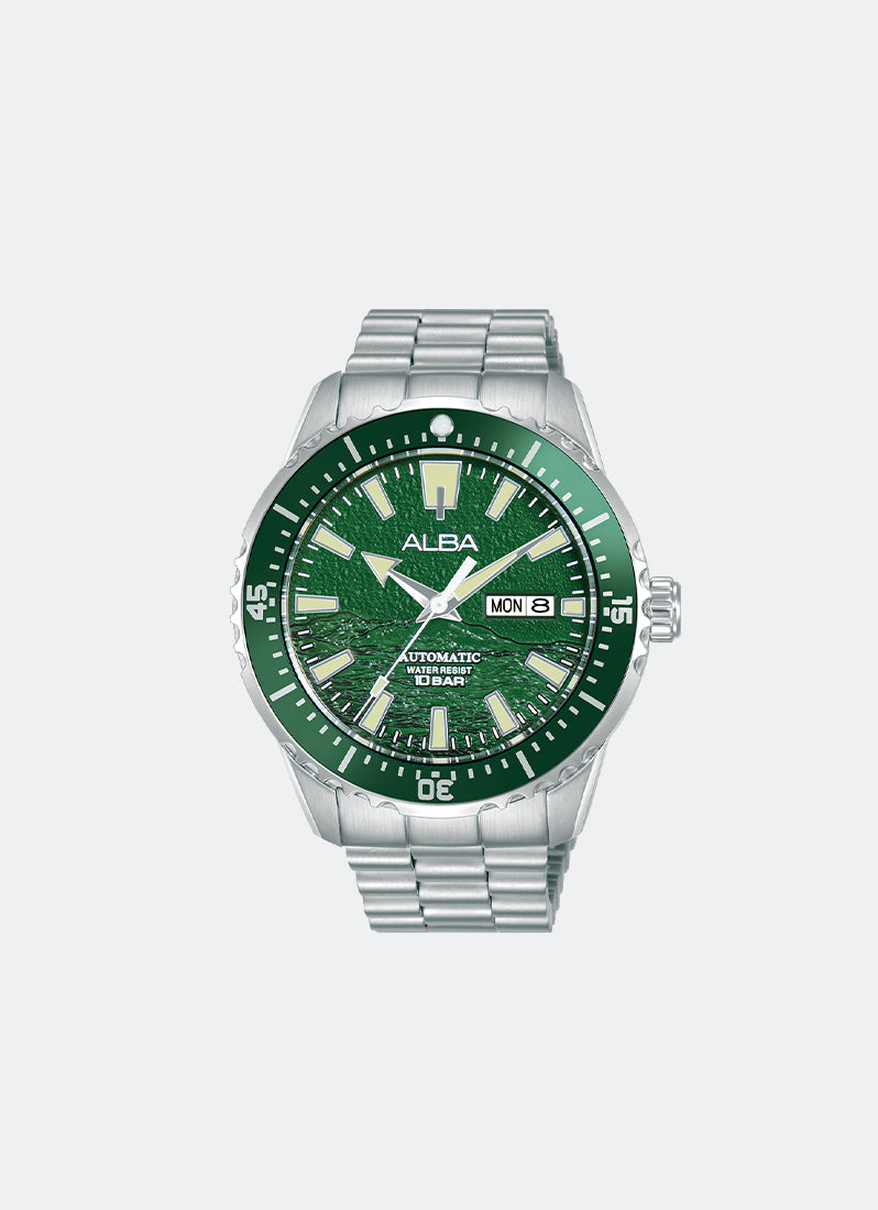 Flagship Automatic Men Green  Dial Silver Stainless Steel 44.5mm - AL4737