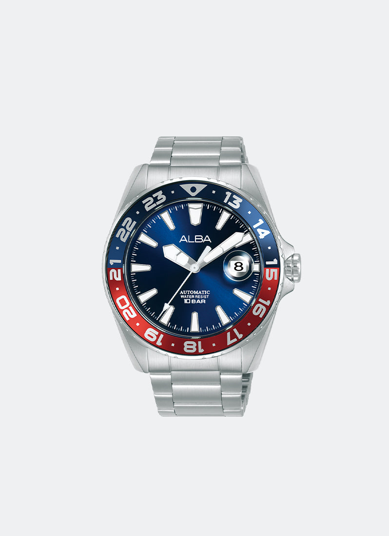 Alba Men Mechanical Blue Dial Stainless steel Strap 43mm AU4067