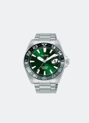 Alba Men Mechanical Green Dial Stainless steel Strap 43mm AU4077