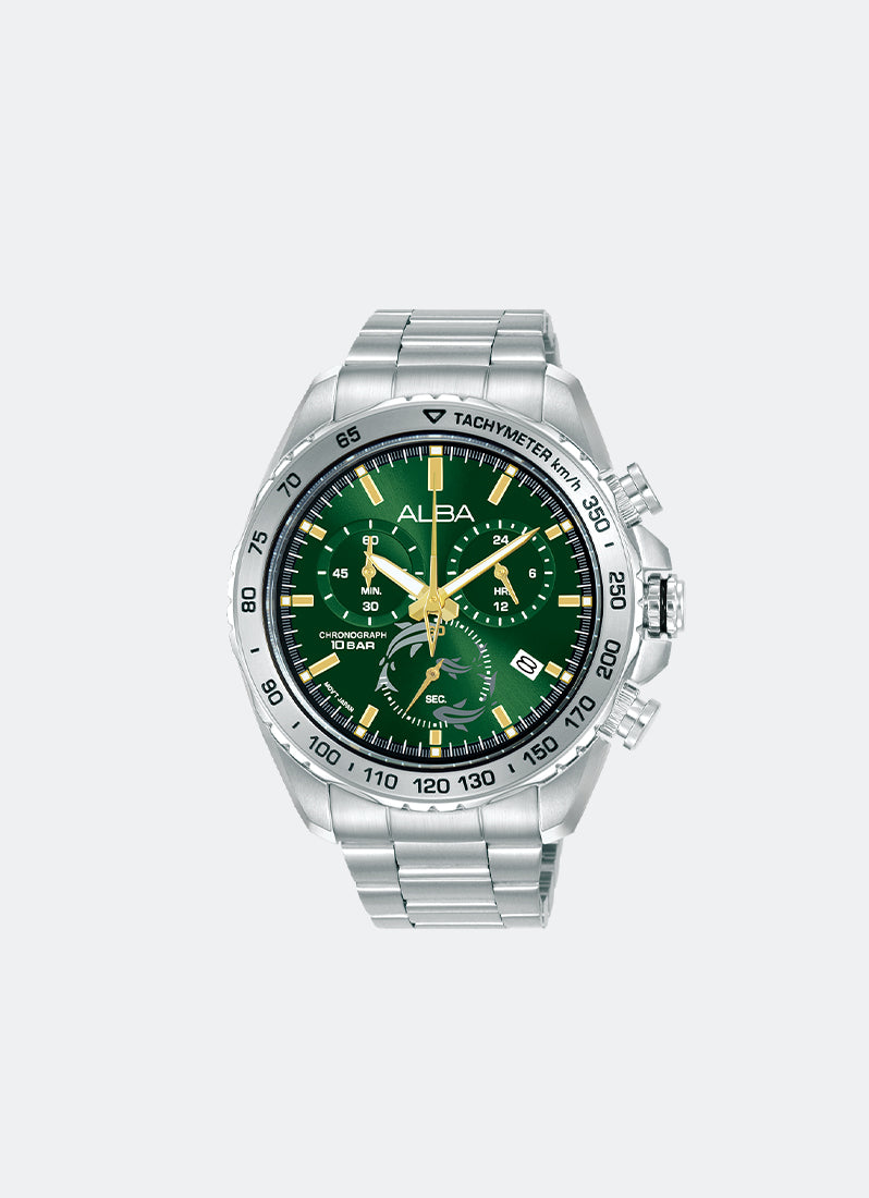Signa Chrono Men Green Dial Silver Stainless Steel 44mm - AX7013
