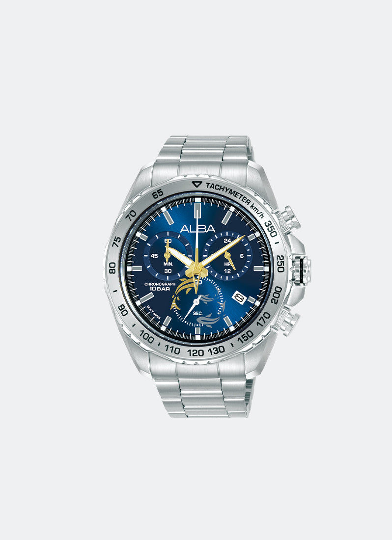 Signa Chrono Men Blue Dial Silver Stainless Steel 44mm - AX7015