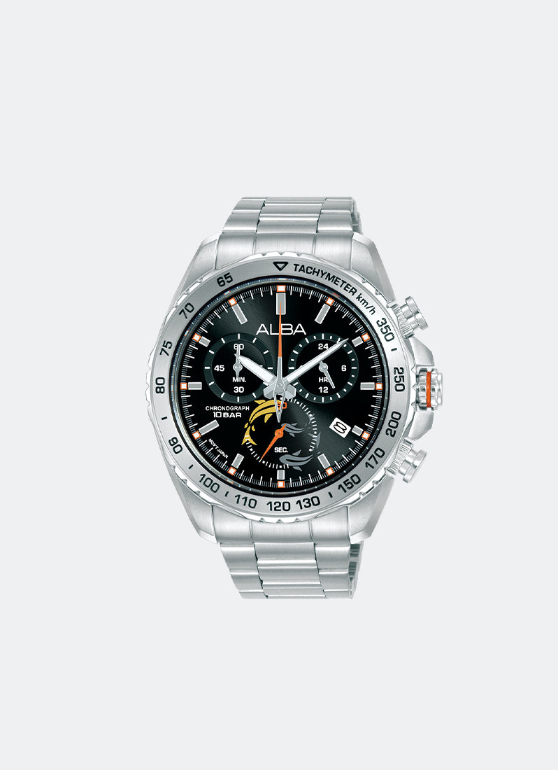 Signa Chrono Men Black Dial Silver Stainless Steel 44mm - AX7017
