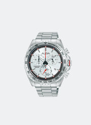 Signa Chrono Men Silver White Dial Silver Stainless Steel 44mm - AX7021