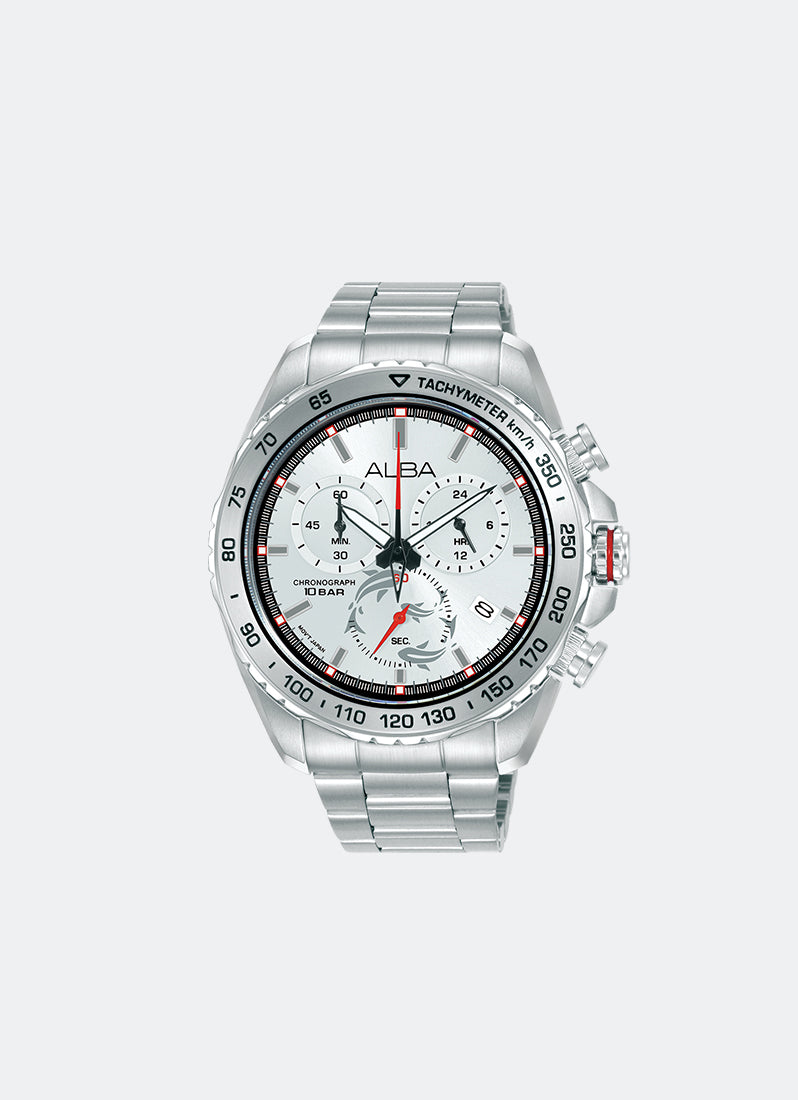 Signa Chrono Men Silver White Dial Silver Stainless Steel 44mm - AX7021
