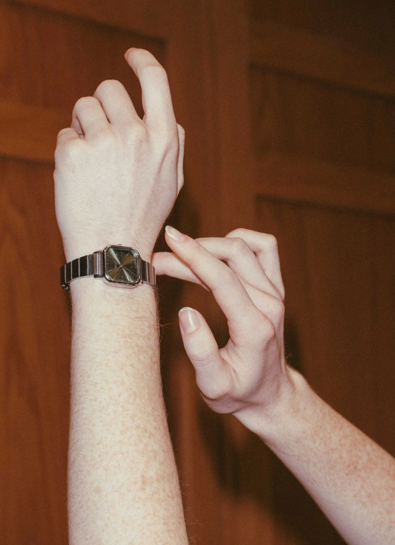 Breda Esther Moss Dial Silver Metal Bracelet 26mm - 1735A