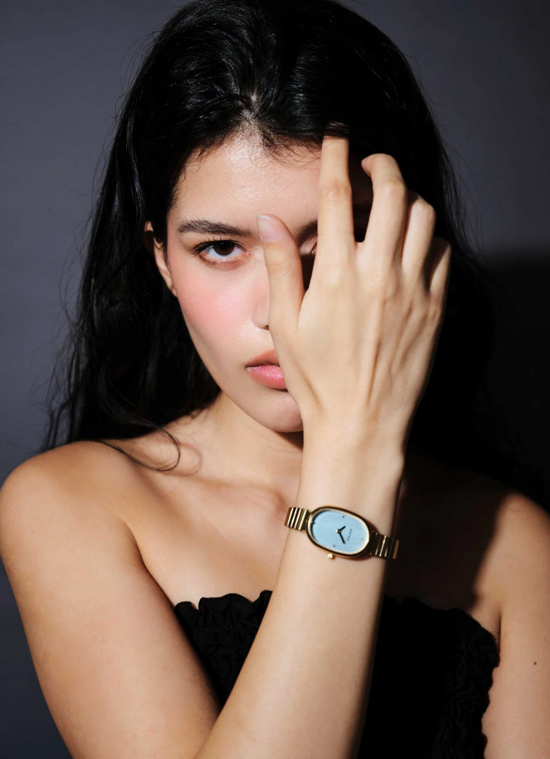 Breda Jane Sky Mother of Pearl Dial Gold Metal Bracelet 23mm - 1741C