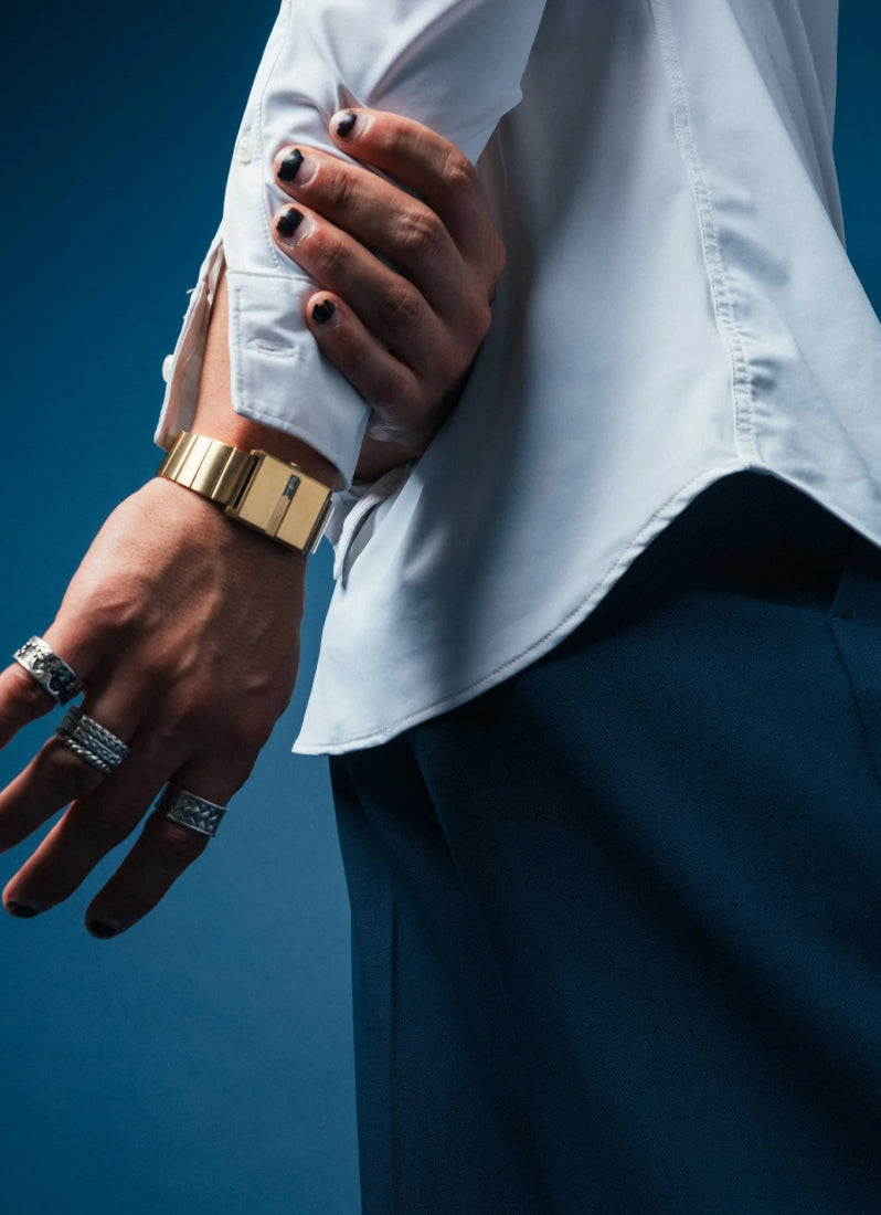 Breda Pulse Gold Metal Bracelet 26mm - 1750A