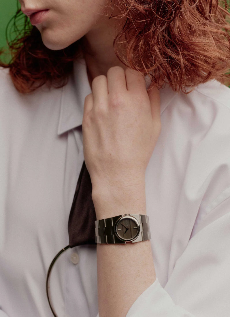 Breda Sync Gray Dial Silver Metal Bracelet - 1752C