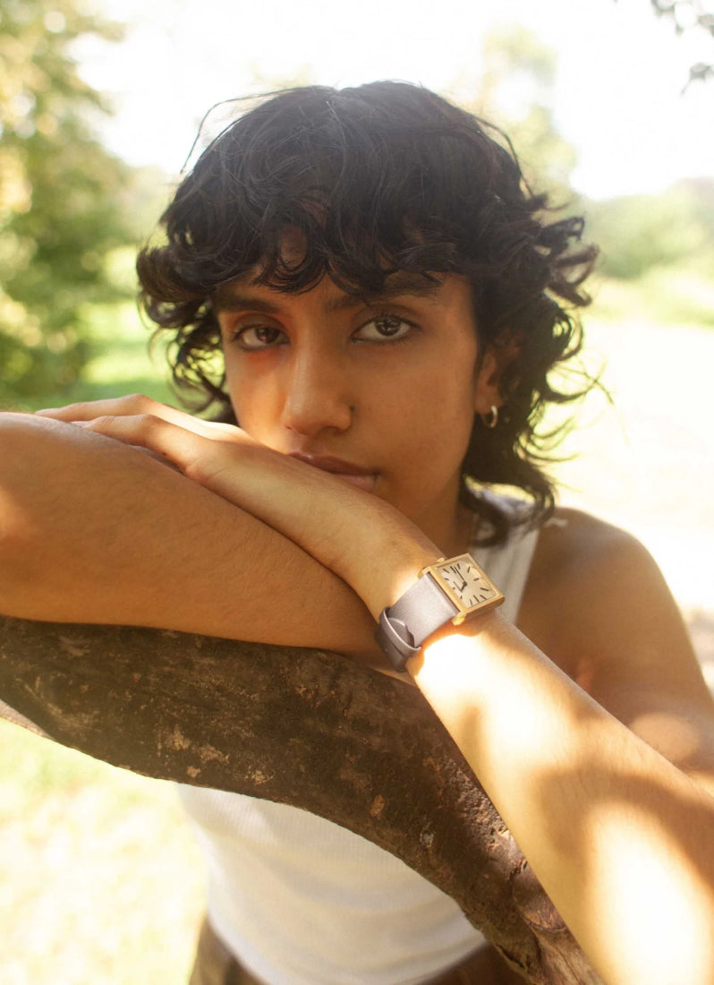 Breda Virgil Ivory Dial Gold Black Leather 26mm - 1736B