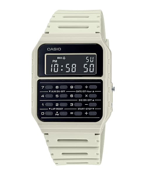 Casio Digital White Resin Strap 34.4mm Men