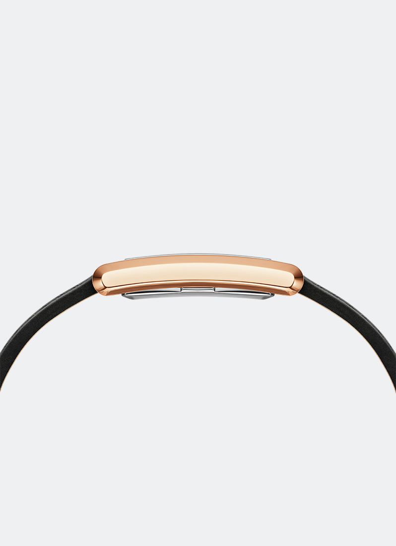 Bound White Black Crocodile Rose Gold (32x22) - DW00100693