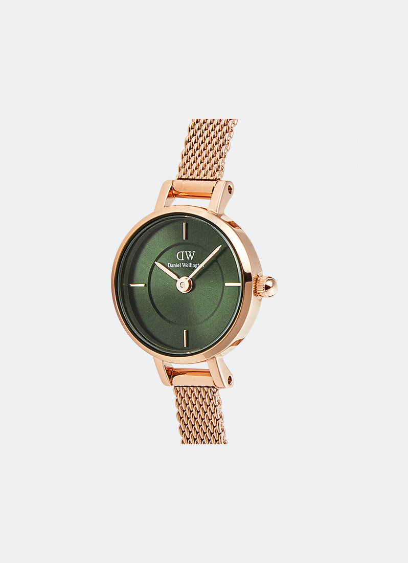 Petite Mini Green Melrose Rose Gold (19) - DW00100742