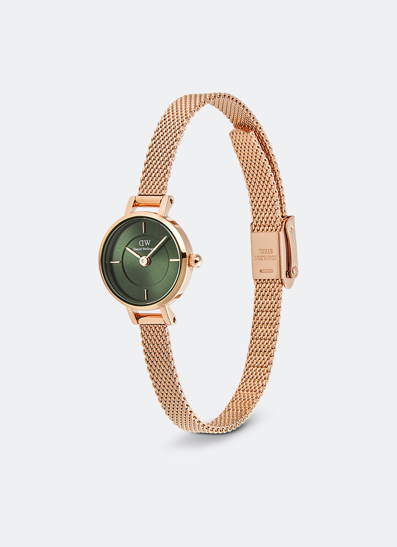 Petite Mini Green Melrose Rose Gold (19) - DW00100742