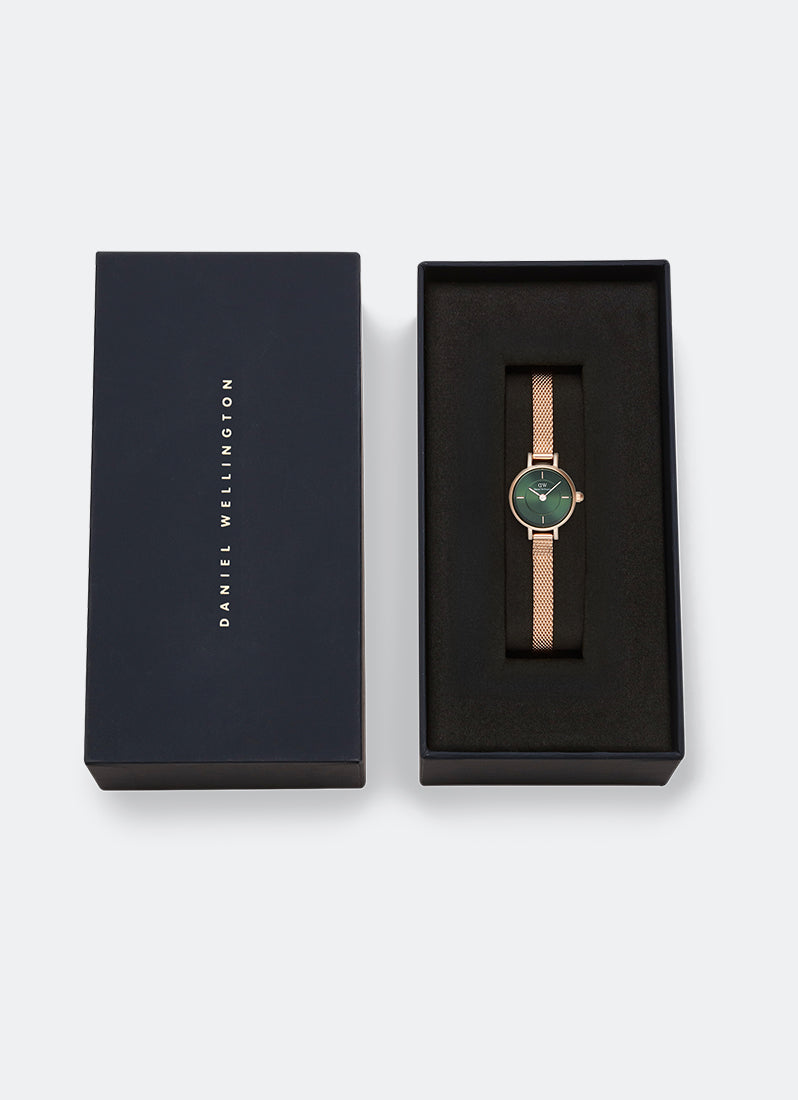 Petite Mini Green Melrose Rose Gold (19) - DW00100742