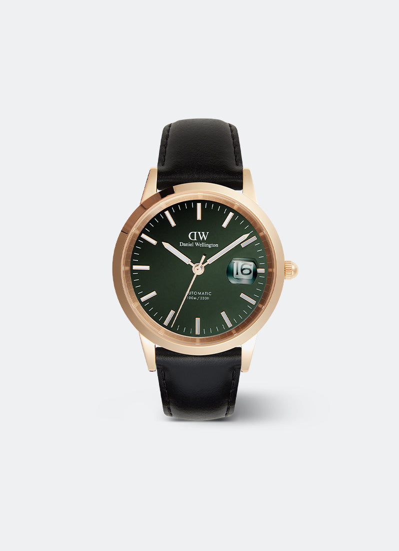 Iconic Green Enamel Automatic Sheffield Rose Gold (40) - DW00100757