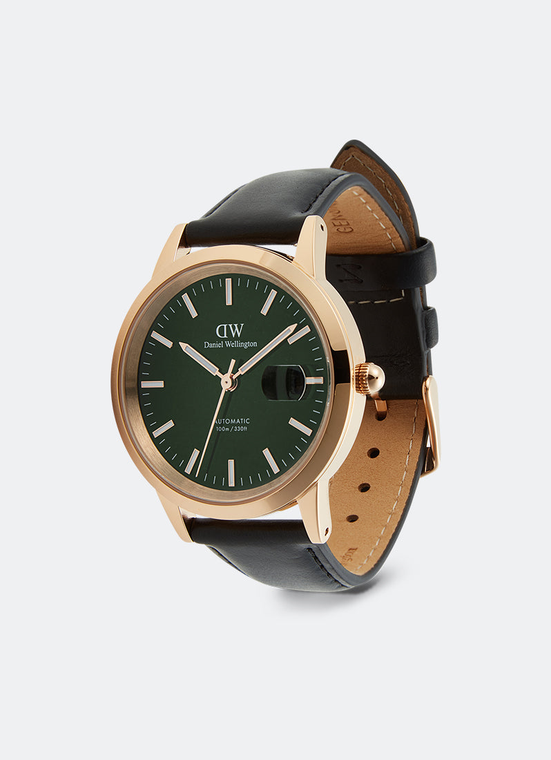 Iconic Green Enamel Automatic Sheffield Rose Gold (40) - DW00100757