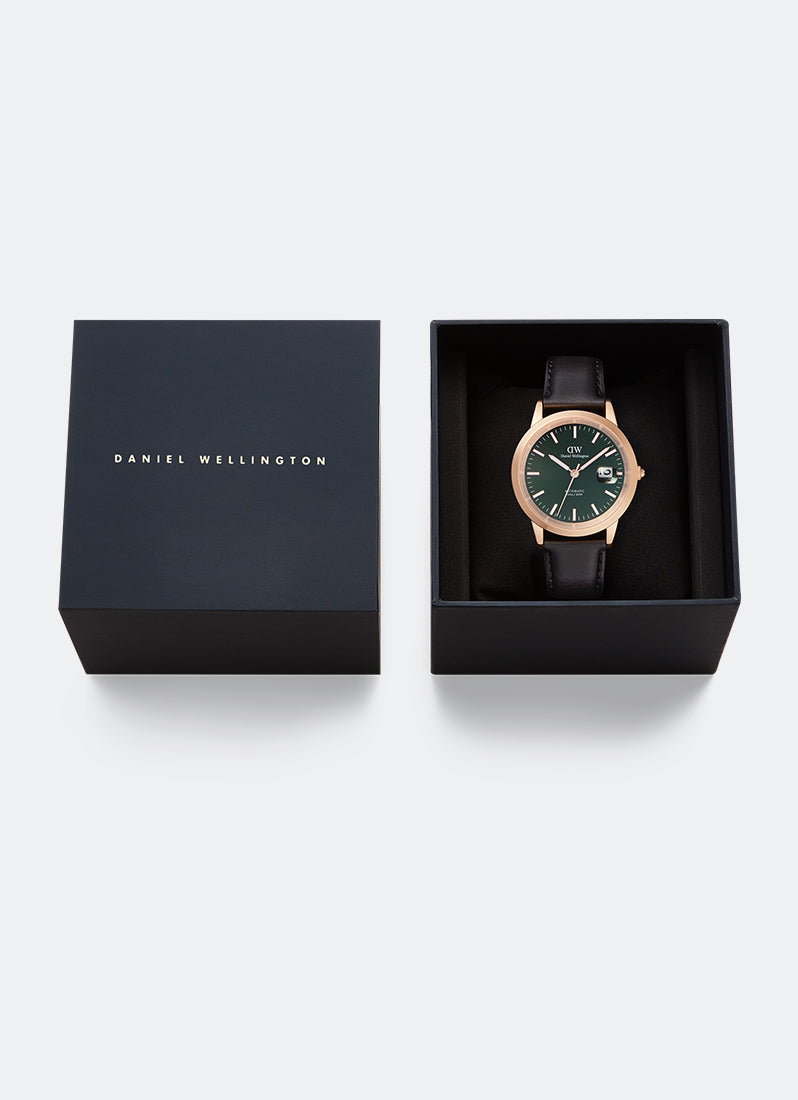 Iconic Green Enamel Automatic Sheffield Rose Gold (40) - DW00100757