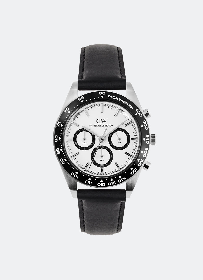 Iconic Tachymeter White Black Sheffield Silver (42) DW00100951