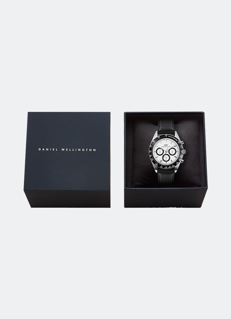 Iconic Tachymeter White Black Sheffield Silver (42) DW00100951