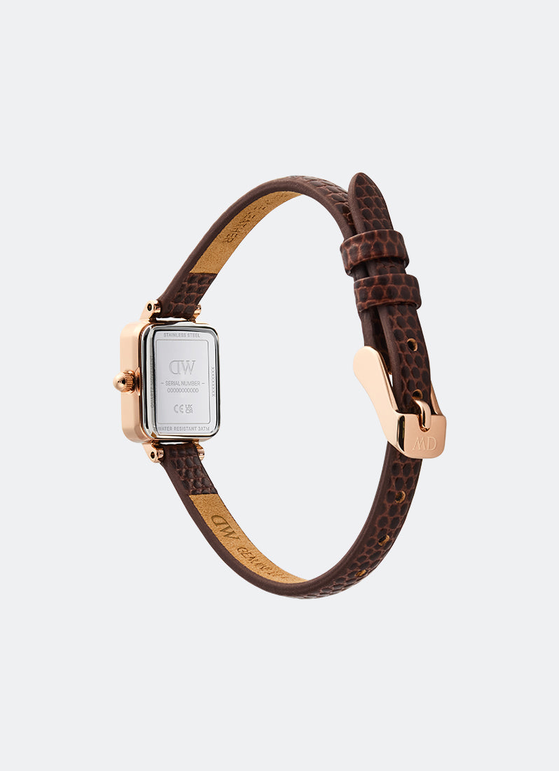 Quadro Mini Padstow Brown Lizard Rose Gold (15.4x18.2) DW00100959