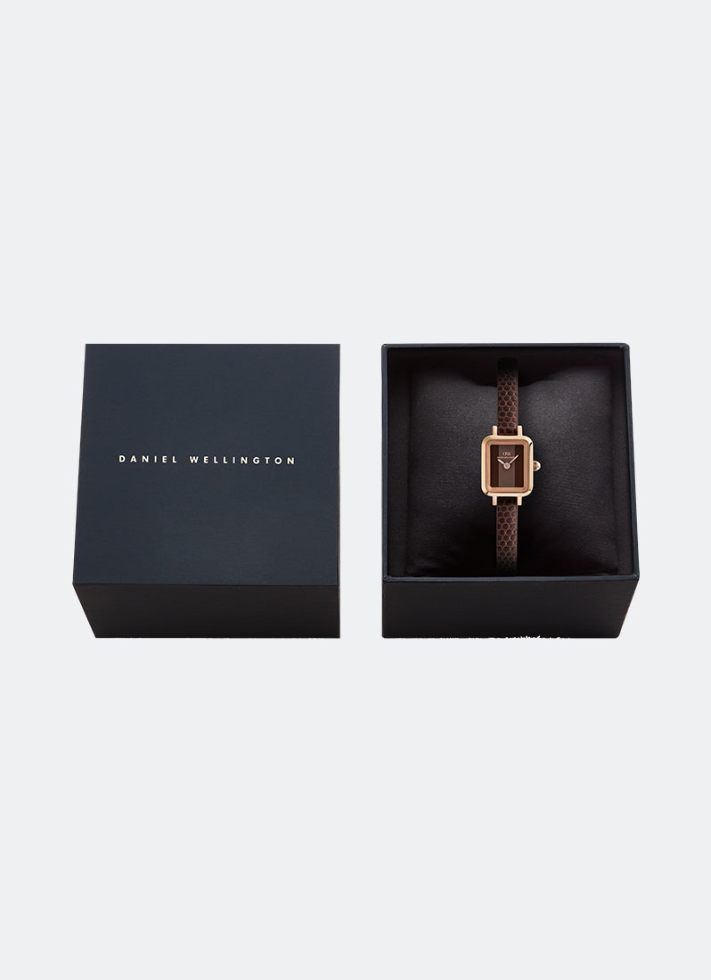Quadro Mini Padstow Brown Lizard Rose Gold (15.4x18.2) DW00100959