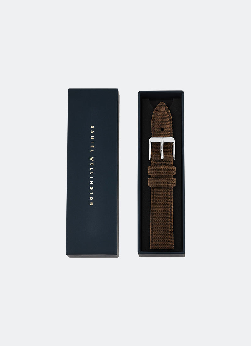 Brown Canvas Strap Silver (18) DW00200386