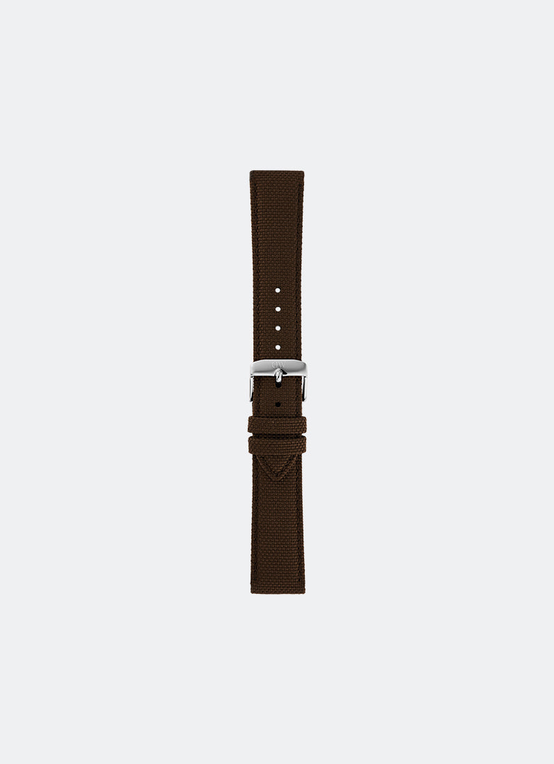 Brown Canvas Strap Silver (20) DW00200389
