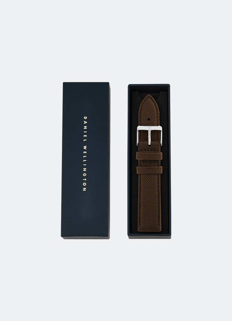 Brown Canvas Strap Silver (20) DW00200389