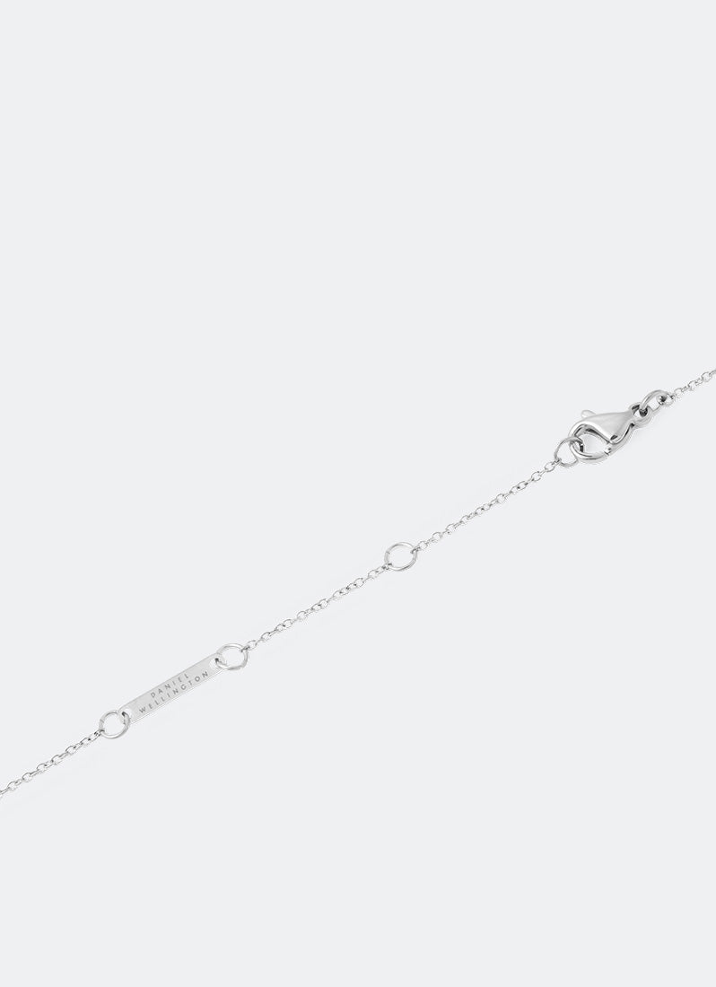 Daniel Welllington Mirelle Infinity Necklace Silver Chain Details
