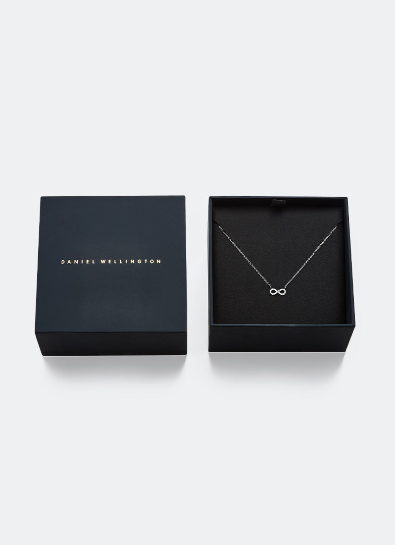 Daniel Welllington Mirelle Infinity Necklace Silver with Box