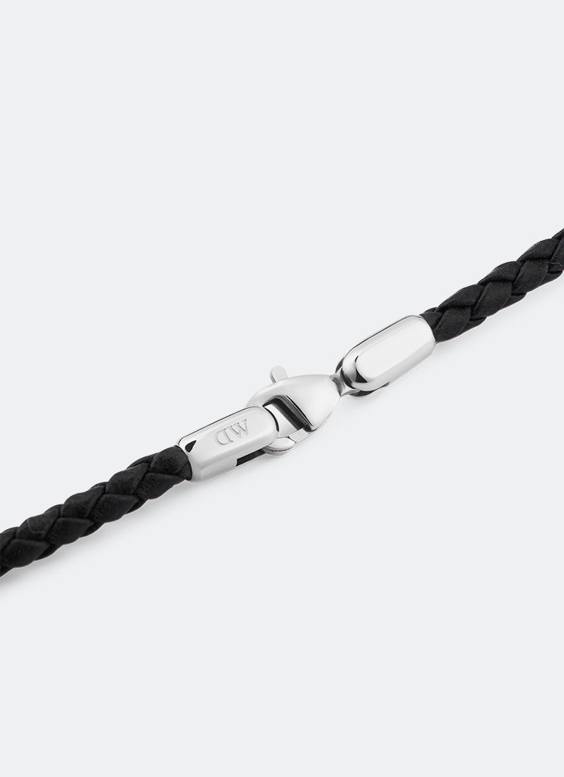 Daniel Braided Leather Bracelet Sheffield 2.8 Silver 195 - DW00401757