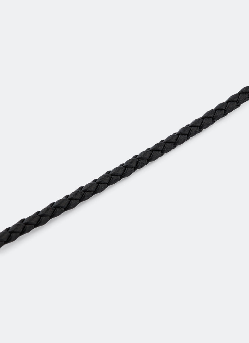 Daniel Braided Leather Bracelet Sheffield 2.8 Silver 195 - DW00401757