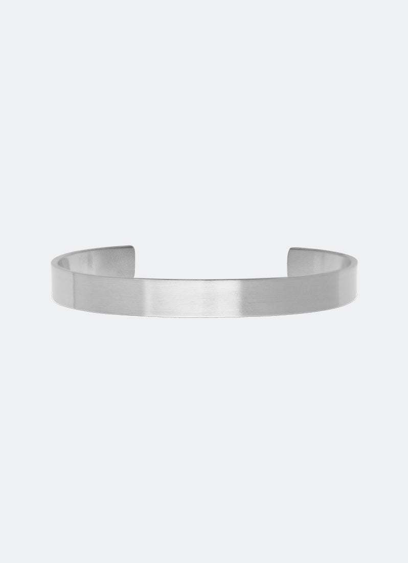 Daniel Wellington Line Cuff Brushed Large 185mm Silver Front