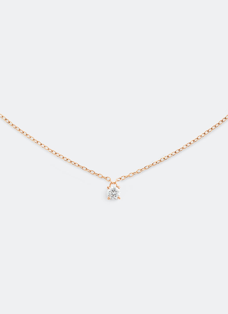 Mirelle Solitaire Necklace Rose Gold - DW00401968
