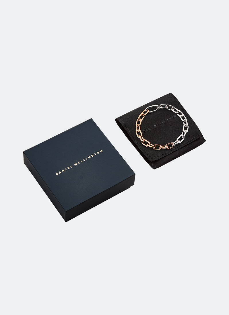 Daniel Wellington Two Tone Link Bracelet 175mm S RG Packaging