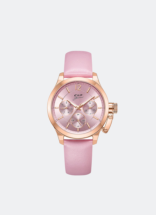 Expedition Ladies Women Quartz Band Rose Gold Pink 34mm - E6381BFLRGPN