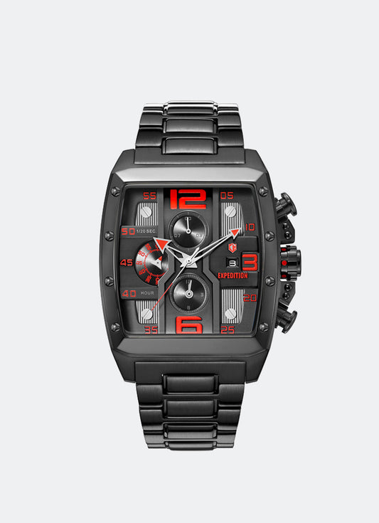 Expedition Chronograph Men Quartz Band Black Black 44 x 56 mm - E6636MCBIPBARE