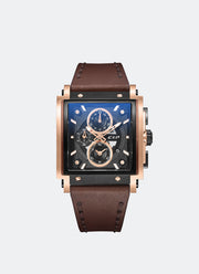 Expedition Chronograph Men Quartz Band Rose Gold Black 40x50.5mm - E6731GCLBRBA