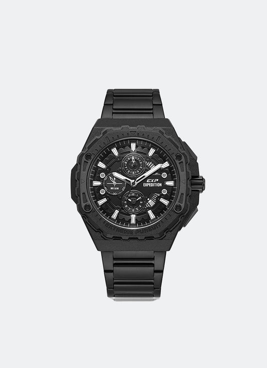 Expedition Chronograph Men Quartz Band Black Black 45mm - E6824MCBIPBA