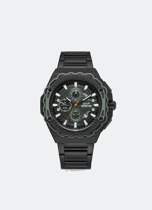 Expedition Chronograph Men Quartz Band Black Black 45mm - E6824MCBIPBAGN