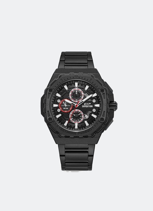 Expedition Chronograph Men Quartz Band Black Black 45mm - E6824MCBIPBARE