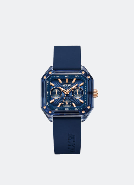 Expedition Ladies Quartz Silicone Band Blue Blue Dial 34x37mm - E6840MFRRGBU