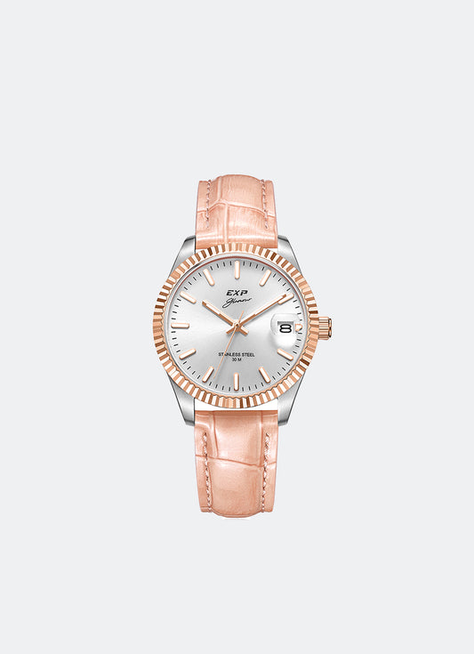 Expedition Pair Women Quartz Band Two Tone Silver 32mm - E6865LDLTRSL