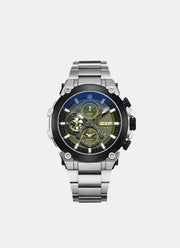 Expedition Chronograph Men Quartz Band Silver Green 44mm - E6841MCBTBGN