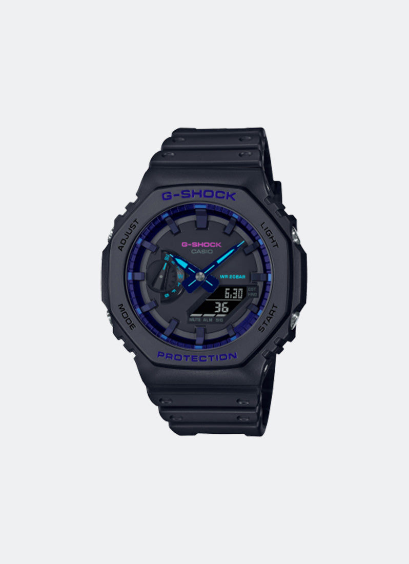 G-Shock Digital analog Baby Blue Dial Baby Blue Resin Strap 45.4mm Men