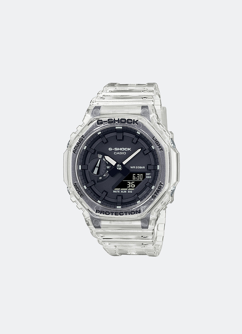 G-Shock Digital analog Black Dial Transparant Resin Strap 45.4mm Men
