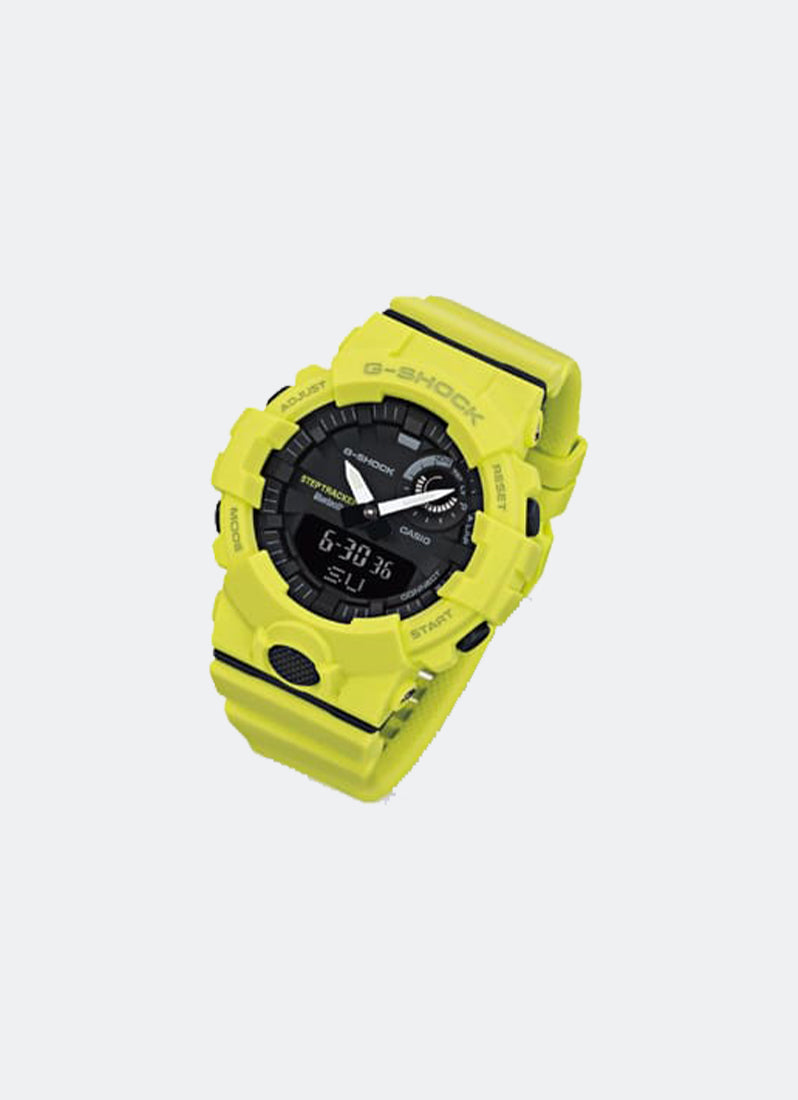 G-Shock Digital Analog Black Dial Yellow Resin Strap 54,1 mm Men GBA-800-9ADR