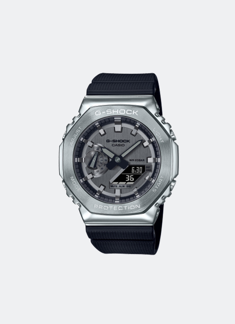 G-Shock Digital analog Grey Dial Black Resin Strap
