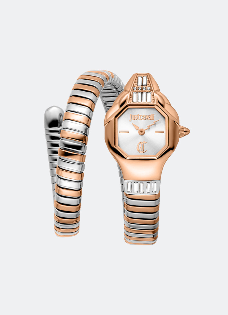Signature Snake JC1L326 Silver  Two-tone Silver & Rose Gold - 20.5 x 29.5mm Single Round