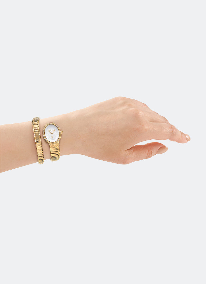 Signature Snake JC1L353 Silver Gold - 22 x 31.5mm Single Round